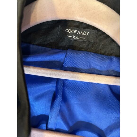 COOFANDY Men Royal Blue XXL Evening Suit Blazer Jacket 2/3 Button-Prom-Holiday - Picture 7 of 10